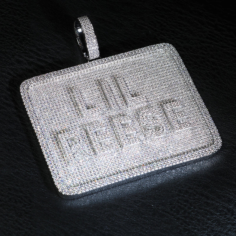 Hiphop Necklace Customize Number 44 Iced out Moissanite with Cuban Chain Big Size