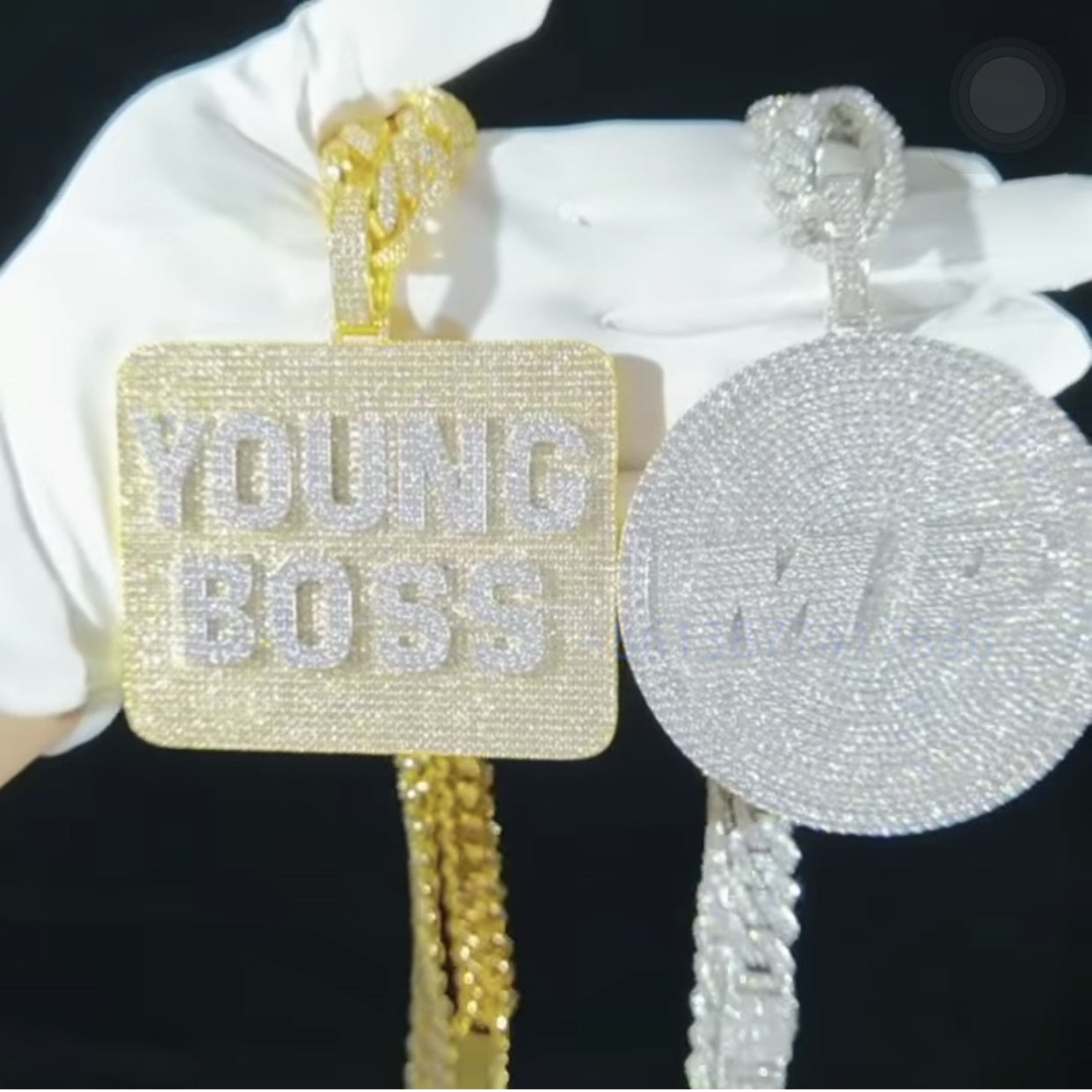 Custom Buss Down Hiphop Gold Men's Pendant Moissanite Iced Out Diamond Custom Jewelry agahiphop