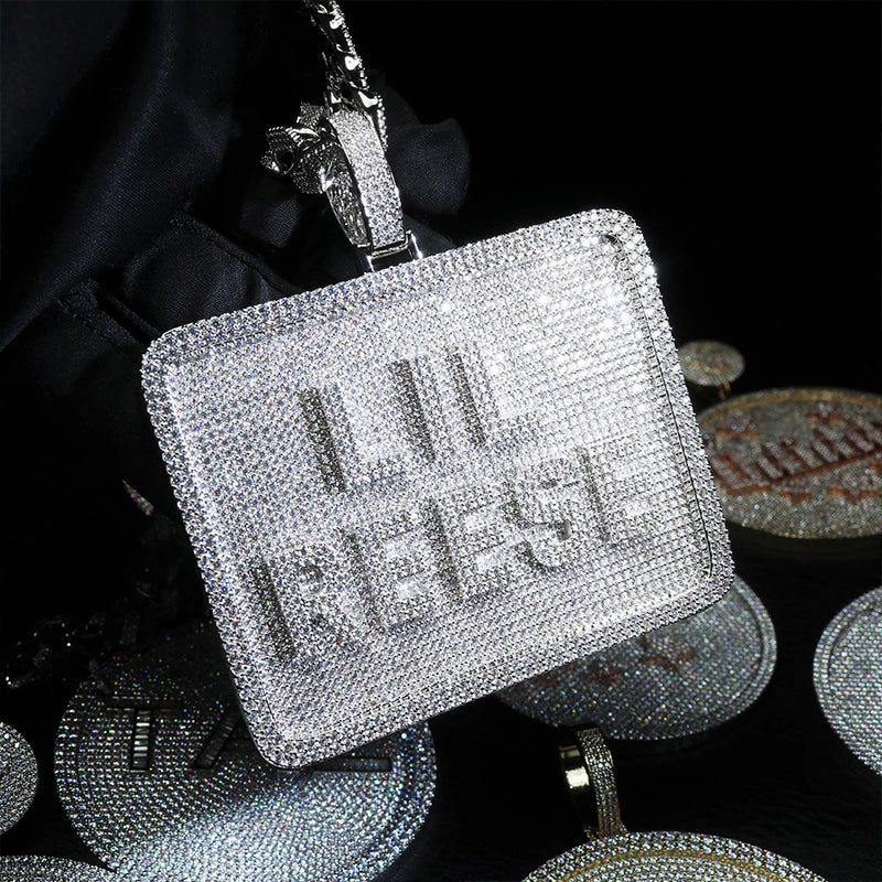 New Pendant Hiphop Necklace Customize Number 44 Iced out Moissanite with Cuban Chain Big Size agahiphop