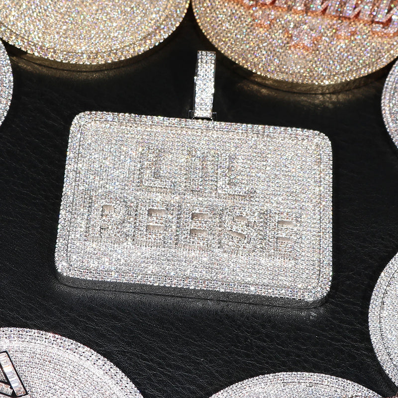 New Pendant Hiphop Necklace Customize Number 44 Iced out Moissanite with Cuban Chain Big Size agahiphop