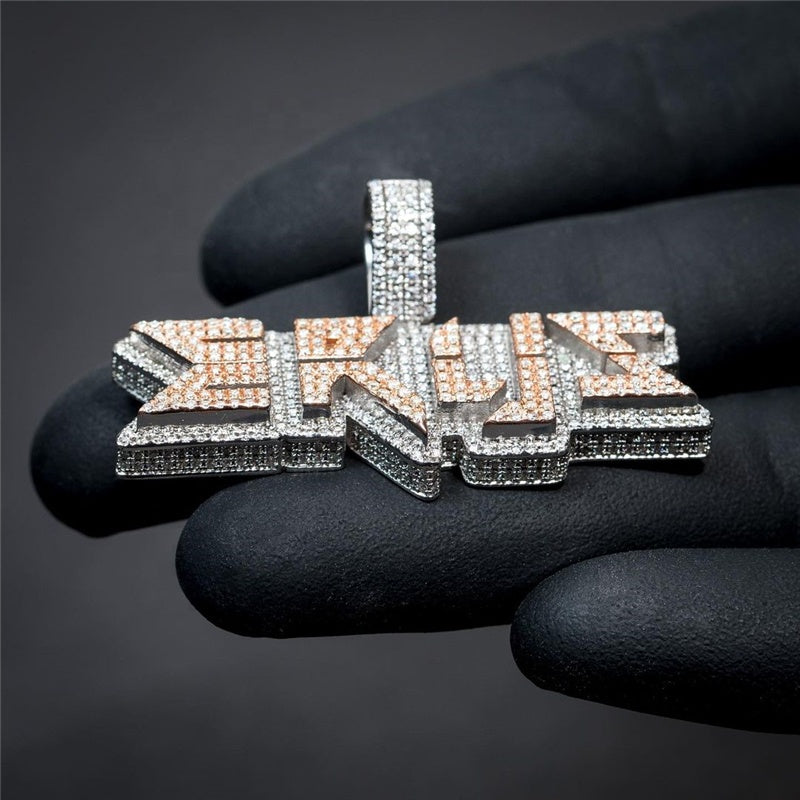 Hot Selling Custom Iced Out Moissanite 925 Sterling Silver Moissanite Pendan agahiphop