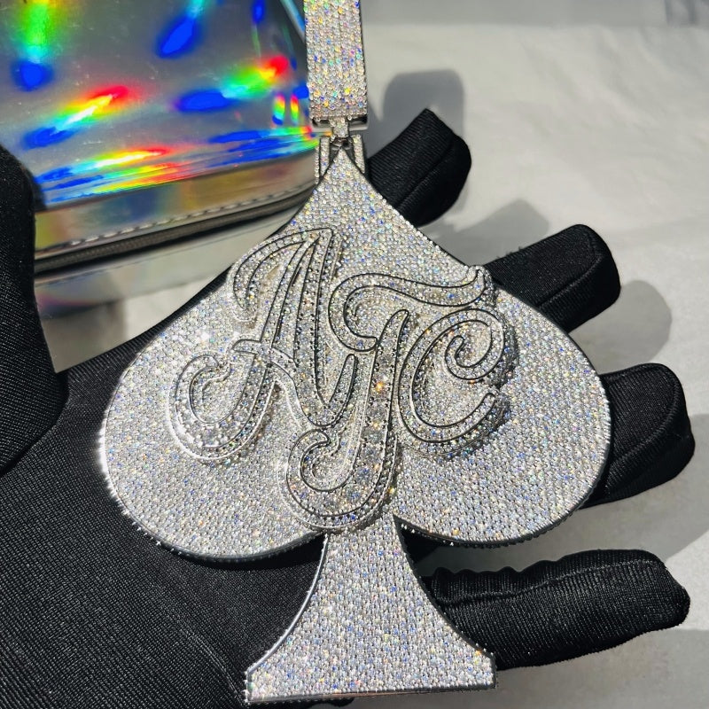Heart Custom Diamond VVS Moissanite Pendant