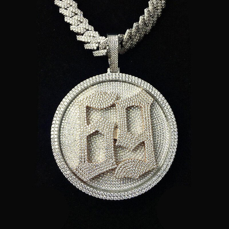Custom Moissanite Diamond Number 69 Rotatable Pendant agahiphop