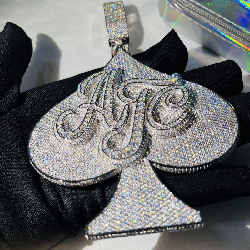 Heart Custom Diamond VVS Moissanite Pendant