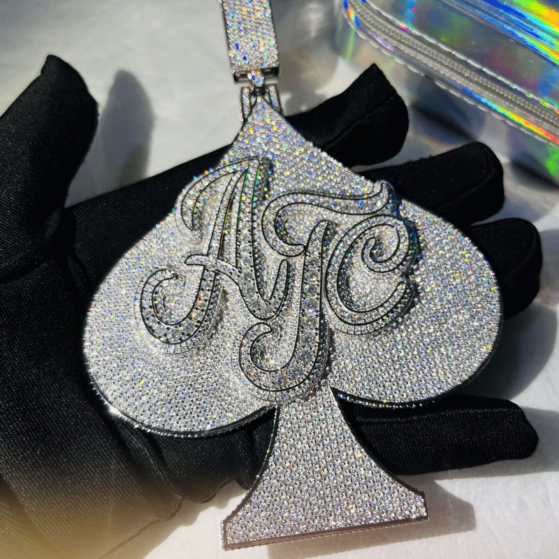 Heart Custom Diamond VVS Moissanite Pendant