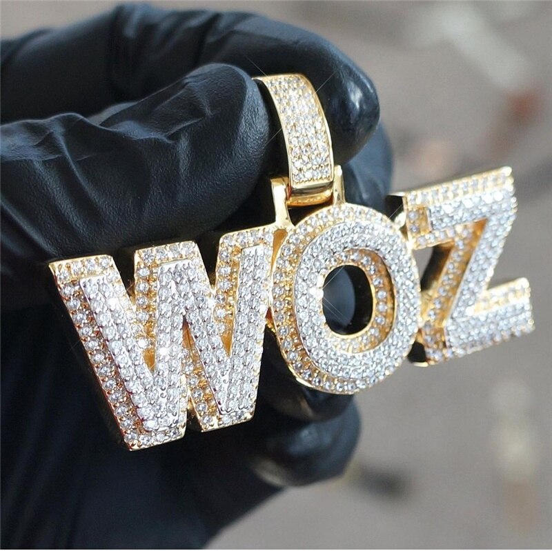Custom Moissanite Jewelry S925 Cross Memory Letter Name Pendant agahiphop