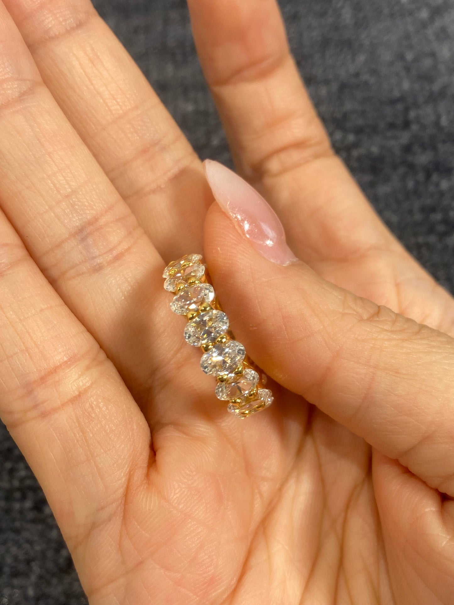 S925 Sterling Silver Oval Lab Grown Ring For Women