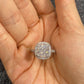 S925 Sterling Silver 3CT Halo Lab Grown Ring For Women