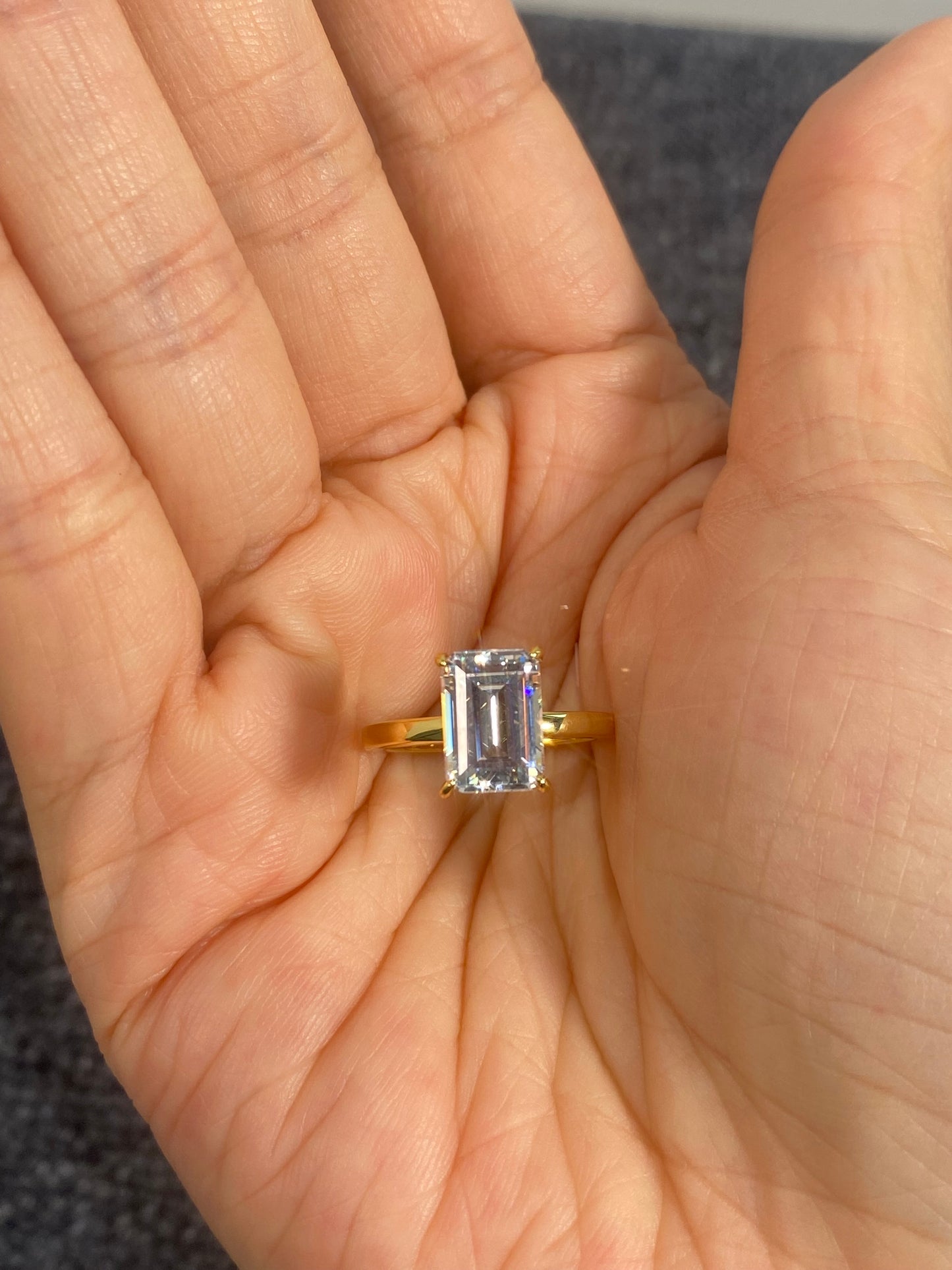 S925 Sterling Silver 3CT Princess Cut Lab Grown Ring For Women