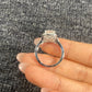 S925 Sterling Silver 3CT Halo Cut Lab Grown Ring For Women