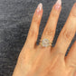 S925 Sterling Silver 3CT Round Cut Lab Grown Ring For Women