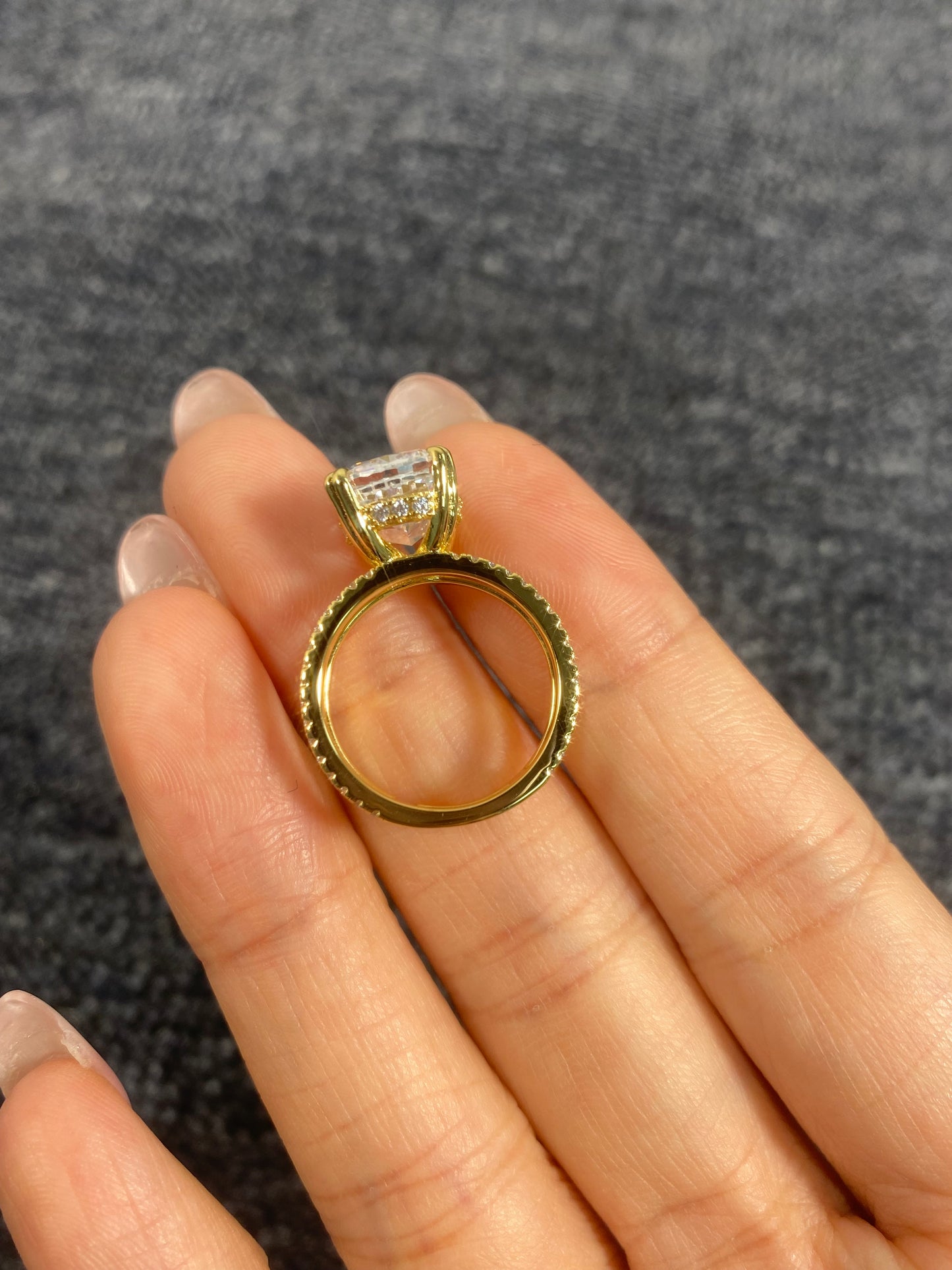 S925 Sterling Silver 3CT Round Cut Lab Grown Ring For Women