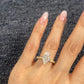 S925 Sterling Silver 2CT Drop Cut Lab Grown Diamond Ring For Women