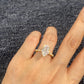 S925 Sterling Silver 2CT Drop Cut Lab Grown Diamond Ring For Women