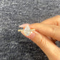 S925 Sterling Silver 2CT Drop Cut Lab Grown Diamond Ring For Women