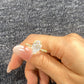 S925 Sterling Silver 2CT Drop Cut Lab Grown Diamond Ring For Women
