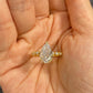 S925 Sterling Silver 2CT Drop Cut Lab Grown Diamond Ring For Women