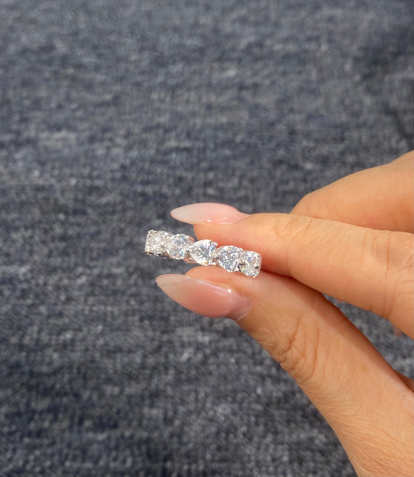 S925 Sterling Silver Total 2CT Heart Cut Lab Grown Diamond Ring For Women