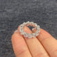 S925 Sterling Silver Total 2CT Heart Cut Lab Grown Diamond Ring For Women