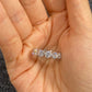 S925 Sterling Silver Total 2CT Heart Cut Lab Grown Diamond Ring For Women