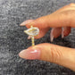 S925 Sterling Silver 2CT Drop Cut Lab Grown Diamond Ring For Women