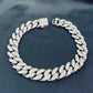 Hip Hop Jewelry 12mm Width 925 Sterling Silver Necklace VVS Moissanite Diamond Miami Cuban Link Chain Necklace agahiphop