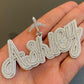 VVS Moissanite Iced Out Letter Initial Name Jewelry Personalized Moissanite Custom Pendant agahiphop