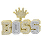 Man Hip-hop Iced out Letter Moissanite Diamond Gem Pendant Necklace agahiphop