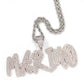 Factory Customized Hip Hop Iced out Name Pendant  Moissanite Lab Diamond Fine Pendant agahiphop