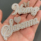 VVS Moissanite Iced Out Letter Initial Name Jewelry Personalized Moissanite Custom Pendant agahiphop