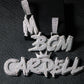 Men Fashion Custom Silver Hip Hop Iced out Gra Certificate D Color Vvs Moissanite Letter Pendant Necklace agahiphop