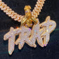 Custom Hip Hop Full Iced Out S925 Two-Tone Moissanite  Letter  Pendant Necklace agahiphop