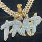 Custom Hip Hop Full Iced Out S925 Two-Tone Moissanite  Letter  Pendant Necklace agahiphop