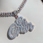 Custom moissanite Letter Pendants Cuban Chain - agahiphop
