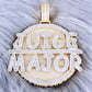 Full Iced out Moissanite 3D graphic Round Pendant Deposit
